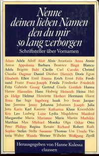 Kulessa, Nenne deinen lieben Namen, den du mir so lang verborgen. (Umschlag)