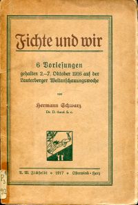 Schwarz, Fichte und wir. (Umschlag)