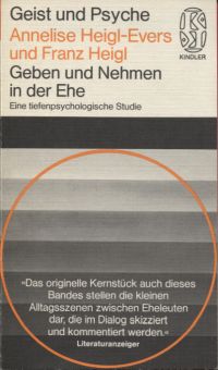 Heigl-Evers, Geben und Nehmen in der Ehe. (Umschlag)