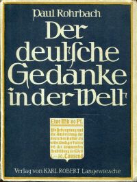 Rohrbach, Der deutsche Gedanke in der Welt. (Umschlag)