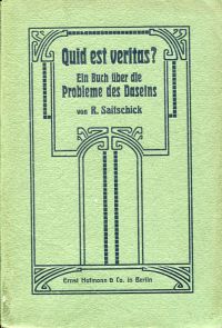 Saitschick, Quid est veritas? (Umschlag)