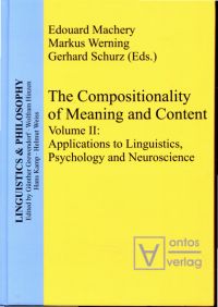 Machery, The compositionality of meaning and content . (Umschlag)