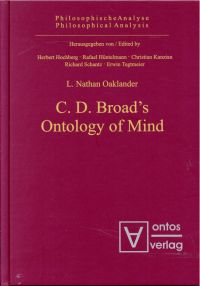 Oaklander, C. D. Broad's ontology of mind. (Umschlag)
