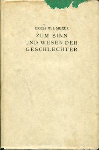 Meyer, Zum Sinn und Wesen der Geschlechter. (Umschlag)