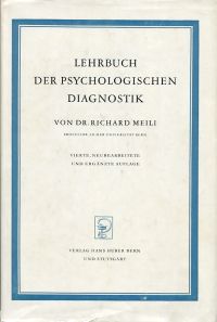 Meili, Lehrbuch der psychologischen Diagnostik. (Umschlag)
