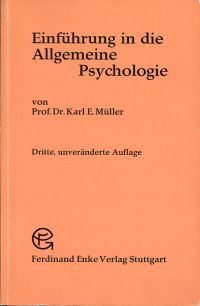 Müller, Einführung in die allgemeine Psychologie. (Umschlag)