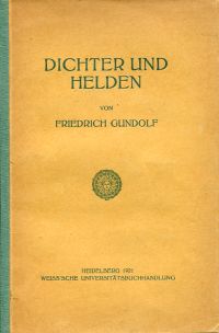 Gundolf, Dichter und Helden. (Umschlag)