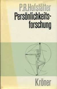 Hofstätter, Persönlichkeitsforschung. (Umschlag)