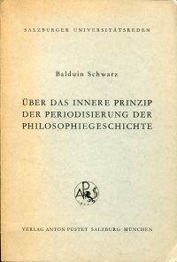 Schwarz, Über das innere Prinzip der Periodisierung der Philosophiegeschichte. (Umschlag)