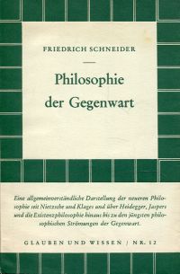 Schneider, Philosophie der Gegenwart. (Umschlag)