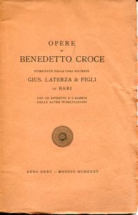 Opere di Benedetto Croce. (Umschlag)