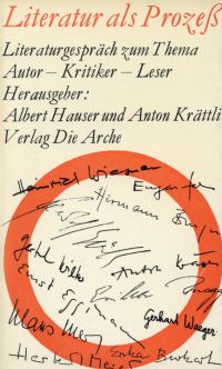Hauser, Literatur als Prozess. (Umschlag)