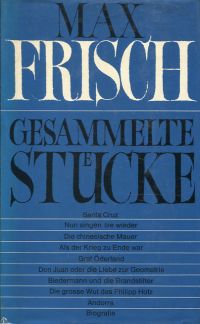 Frisch, Gesammelte Stücke. (Umschlag)