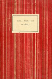Schauwecker, Gedichte. (Umschlag)