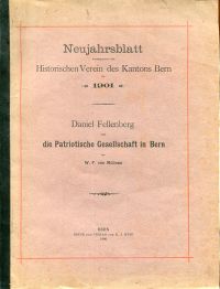 Mülinen, Daniel Fellenberg und die patriotische Gesellschaft in Bern. (Umschlag)