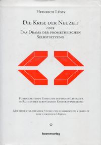 Lüssy, Die Krise der Neuzeit oder das Drama der prometheischen Selbstsetzung. (Umschlag)