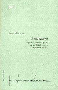 Ricoeur, Autrement. (Umschlag)