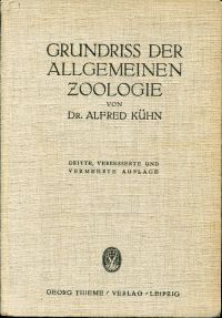 Kühn, Grundriss der allgemeinen Zoologie für Studierende. (Umschlag)