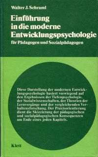 Schraml, Einführung in die moderne Entwicklungspsychologie (Umschlag)