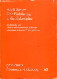 Schurr, Eine Einführung in die Philosophie. (Umschlag)