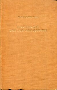 Spahn, Staatsmacht und Individualsphäre. (Umschlag)