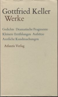Keller, Werke. (Umschlag)
