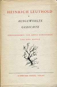 Leuthold, Ausgewählte Gedichte. (Umschlag)
