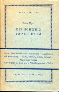 Meyer, Die Schweiz im Altertum. (Umschlag)