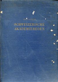 Strich, Schweizerische Akademiereden. (Umschlag)