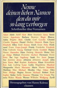 Kulessa, Nenne deinen lieben Namen, den du mir so lang verborgen. (Umschlag)