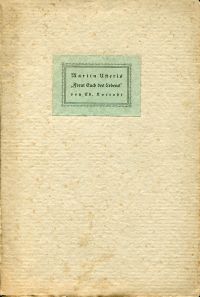 Korrodi, Martin Usteris "Freut Euch des Lebens". (Umschlag)
