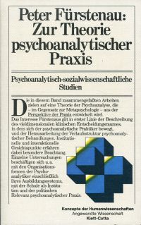 Fürstenau, Zur Theorie psychoanalytischer Praxis. (Umschlag)