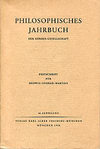 Festschrift für Hedwig Conrad-Martius. (Umschlag)