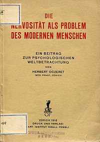 Oczeret, Die Nervosität als Problem des modernen Menschen. (Umschlag)