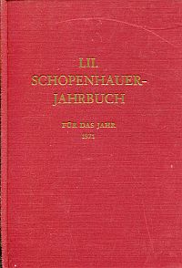 Schopenhauer-Gesellschaft (Hrsg.): Schopenhauer-Jahrbuch, Band 52 (1971). (Umschlag)