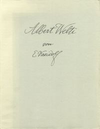 Kreidolf, Albert Welti. (Umschlag)
