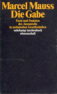 Mauss, Die Gabe. (Umschlag)