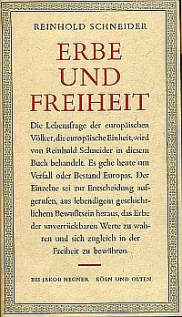 Schneider, Erbe und Freiheit. (Umschlag)
