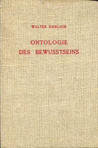 Ehrlich, Ontologie des Bewusstseins. (Umschlag)
