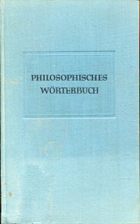 Schmidt, Philosophisches Wörterbuch. (Umschlag)