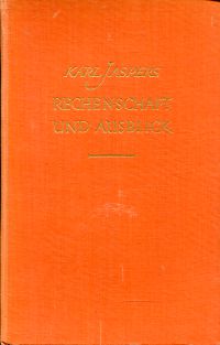 Jaspers, Rechenschaft und Ausblick. (Umschlag)