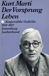Marti, Der Vorsprung Leben. (Umschlag)