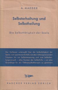 Maeder, Selbsterhaltung und Selbstheilung. (Umschlag)