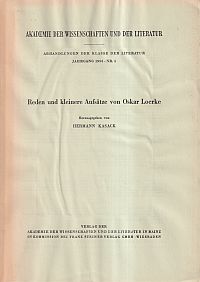 Loerke, Reden und kleinere Aufsätze. (Umschlag)