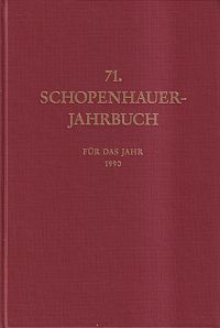 Schopenhauer-Gesellschaft (Hrsg.): Schopenhauer-Jahrbuch, Band 71 (1984). (Umschlag)