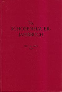 Schopenhauer-Gesellschaft (Hrsg.): Schopenhauer-Jahrbuch, Band 76 (1995). (Umschlag)