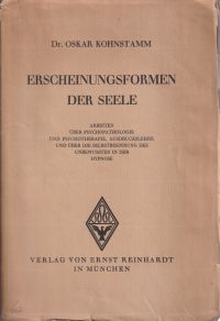 Kohnstamm, Erscheinungsformen der Seele. (Umschlag)