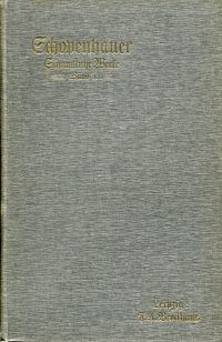 Schopenhauer, Parerga und Paralipomena. (Umschlag)