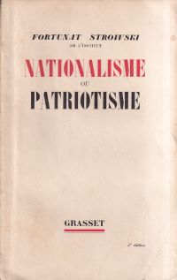 Strowski, Nationalisme ou patriotisme. (Umschlag)